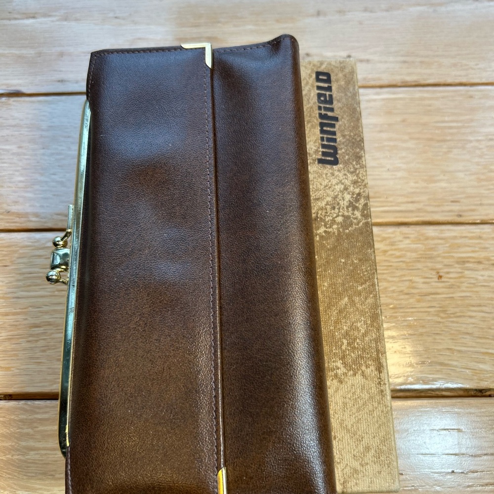 Brown Leather Clutch